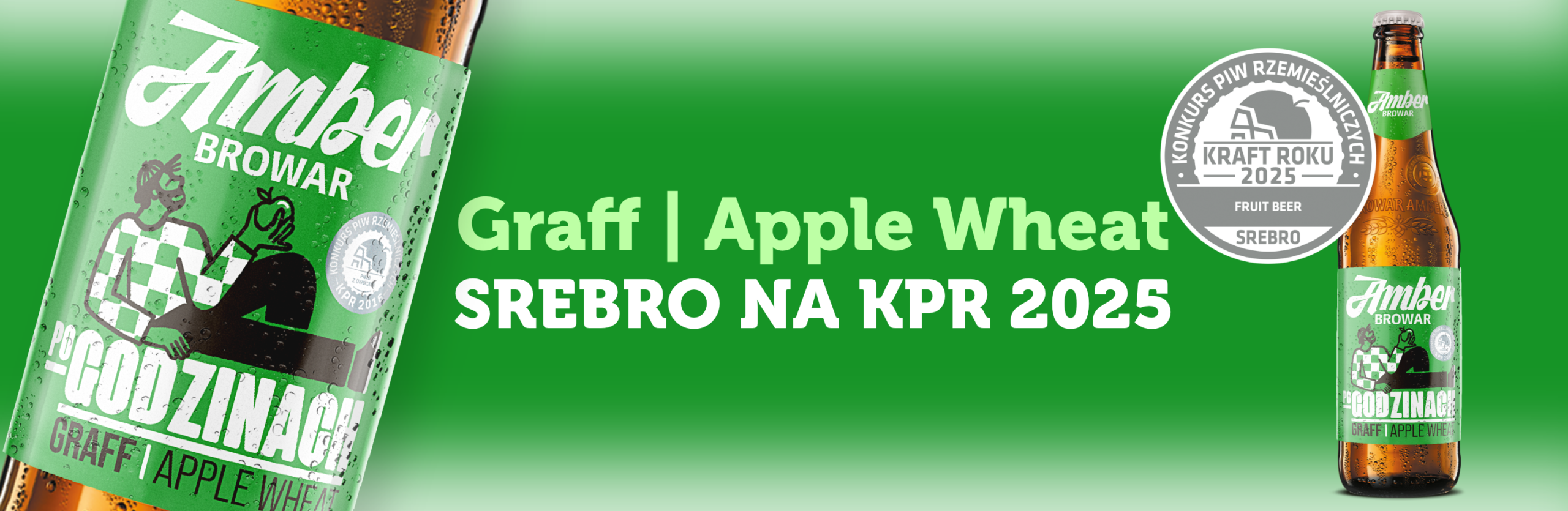 Piwo Browaru Amber Graff Apple Wheat z medalem srebrnym w kategorii Fruit Beer na konkursie Kraft Roku 2025.